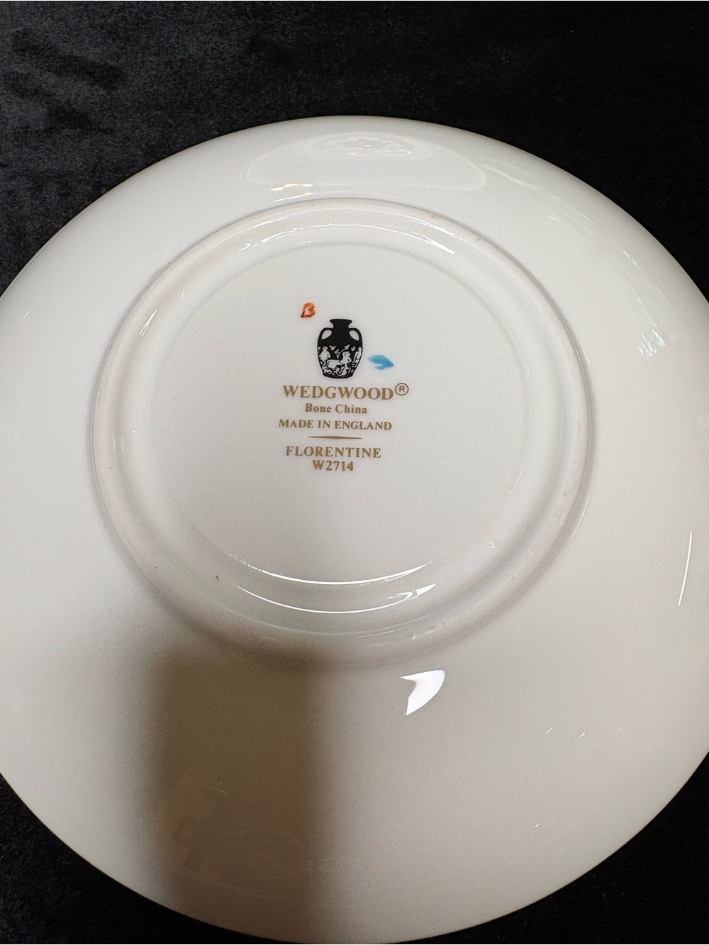 Wedgewood Florentine Turquoise Bine China Teacup and Saucer - Picture 5 of 6